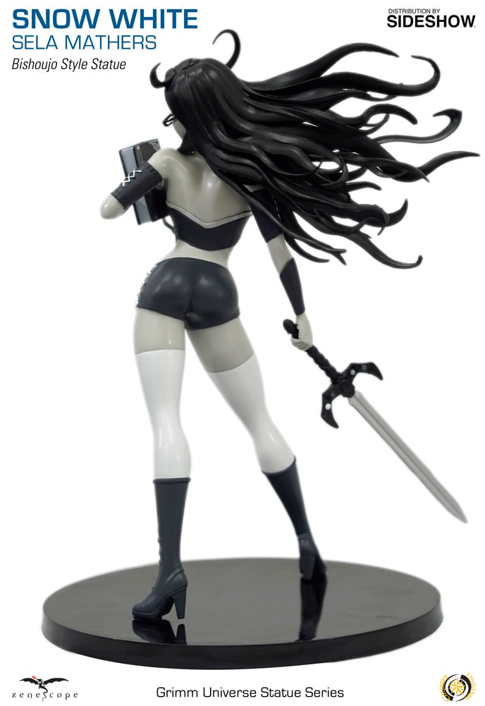 Grimm Fairy Tales Sela Mathers (Snow White) Black & White Statues  (Prototype Shown) View 3
