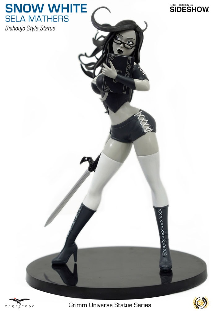 Grimm Fairy Tales Sela Mathers (Snow White) Black & White Statues  (Prototype Shown) View 7