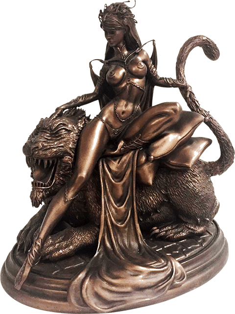 John Carter of Mars Dejah Thoris Bronze Statues  (Prototype Shown) View 2