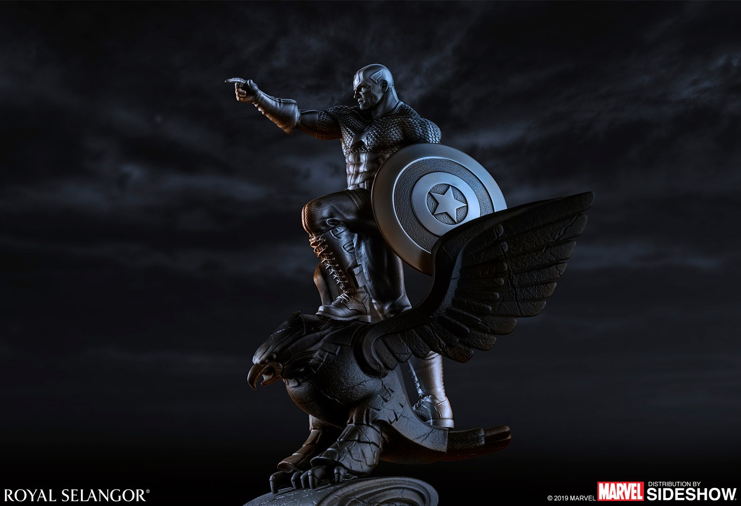 Marvel Captain America Resolute Figurine Pewter Collectible  (Prototype Shown) View 1