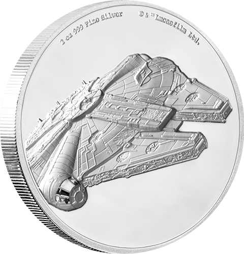 Star Wars Millennium Falcon Silver Coin Silver Collectible  (Prototype Shown) View 9