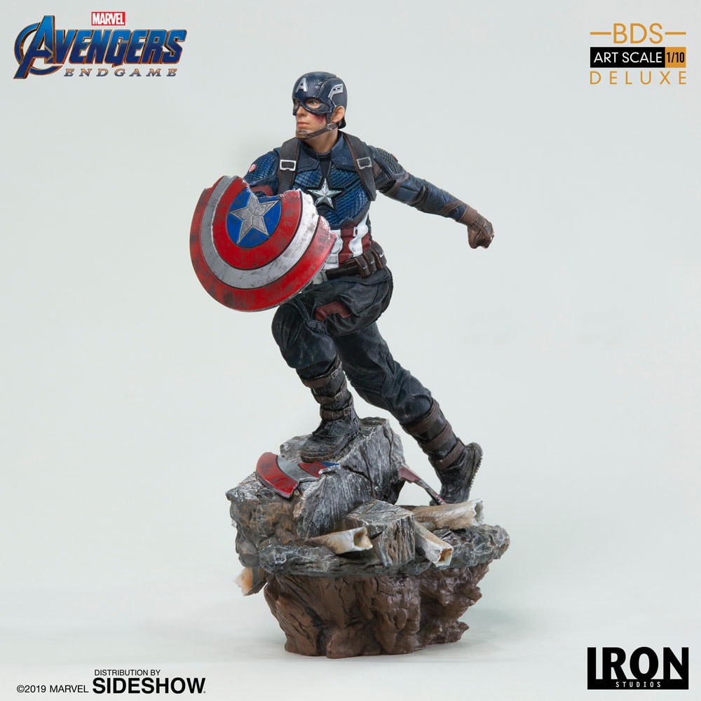 アベンジャーズエンドゲーム　キャプテンアメリカ　IRONstudios Statue Captain America Deluxe - Avengers: End Game - Art