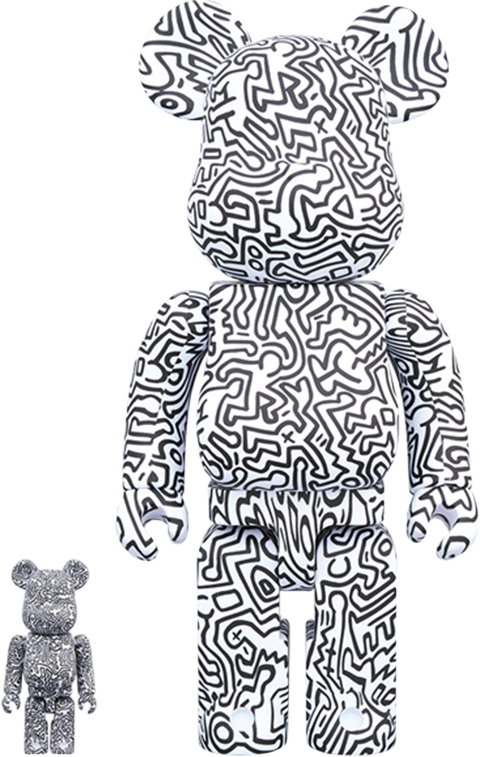 インポート・海外人気ブランド 100% #4 Haring Keith Be@rbrick and Set Collectible 400% キューブリック、ベアブリック