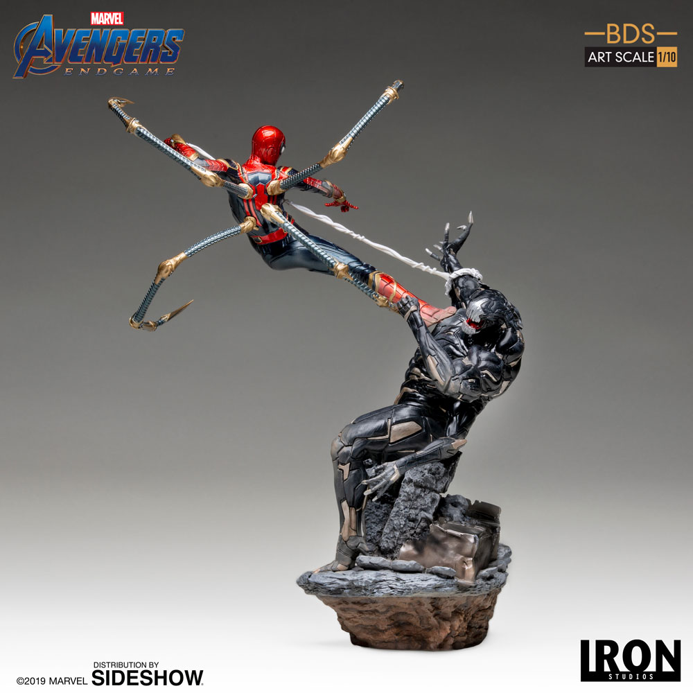 Marvel Iron Spider VS Outrider Statues  (Prototype Shown) View 3