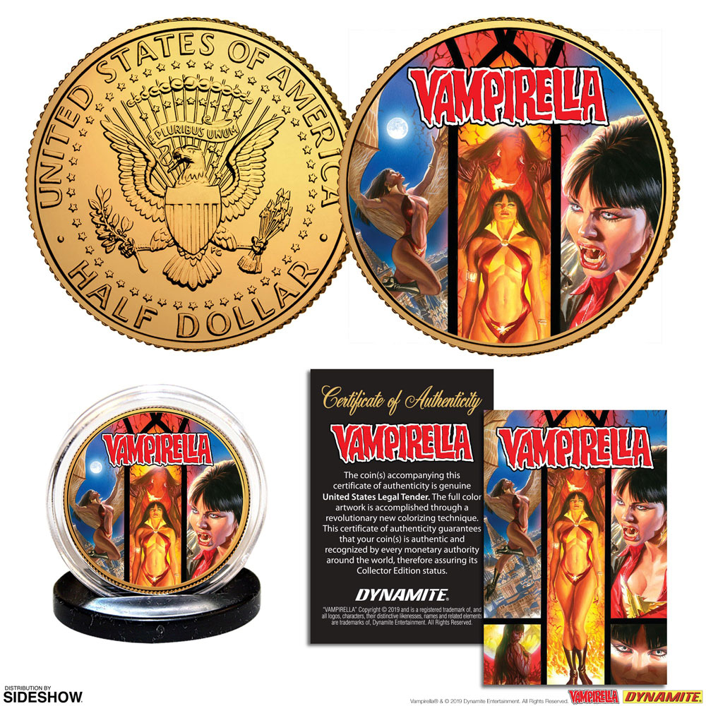 Vampirella Vampirella 50th Anniversary 24kt Gold Coin Set Coins  (Prototype Shown) View 4
