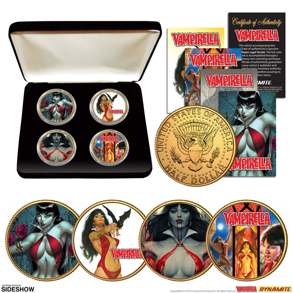 Vampirella Vampirella 50th Anniversary 24kt Gold Coin Set Coins  (Prototype Shown) View 5