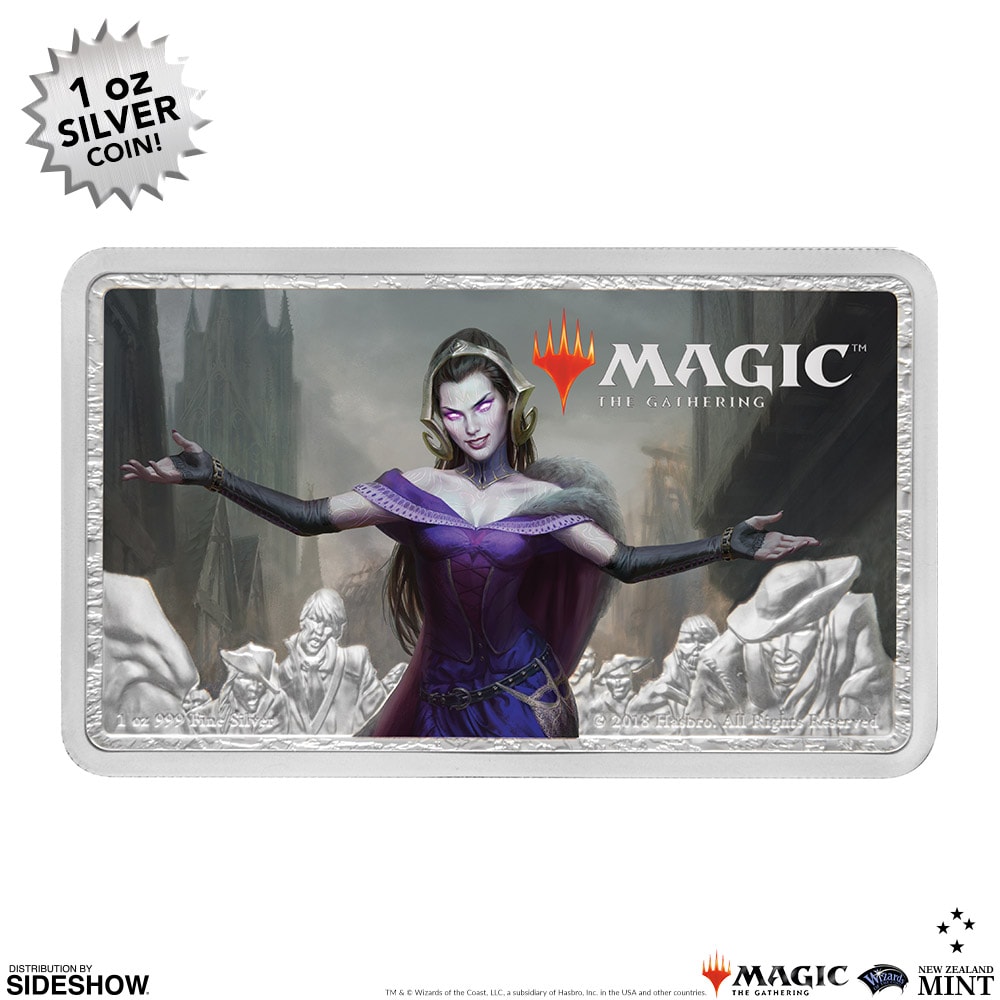 Magic: The Gathering Liliana, The Last Hope 1oz Silver Coin Silver Collectible  (Prototype Shown) View 2