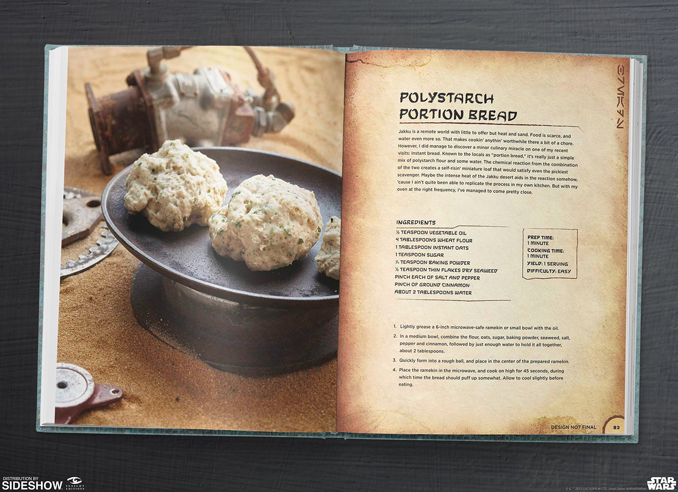 Star Wars: Galaxy's Edge Cookbook- Prototype Shown