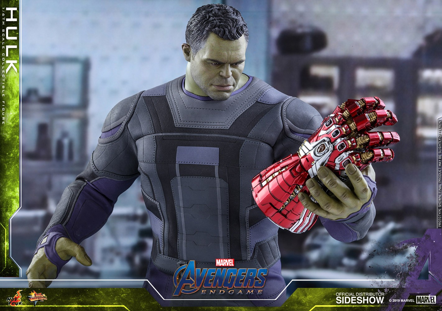 Hot Toys 1:6 Hulken med Gauntlet figur från Avengers: Endgame