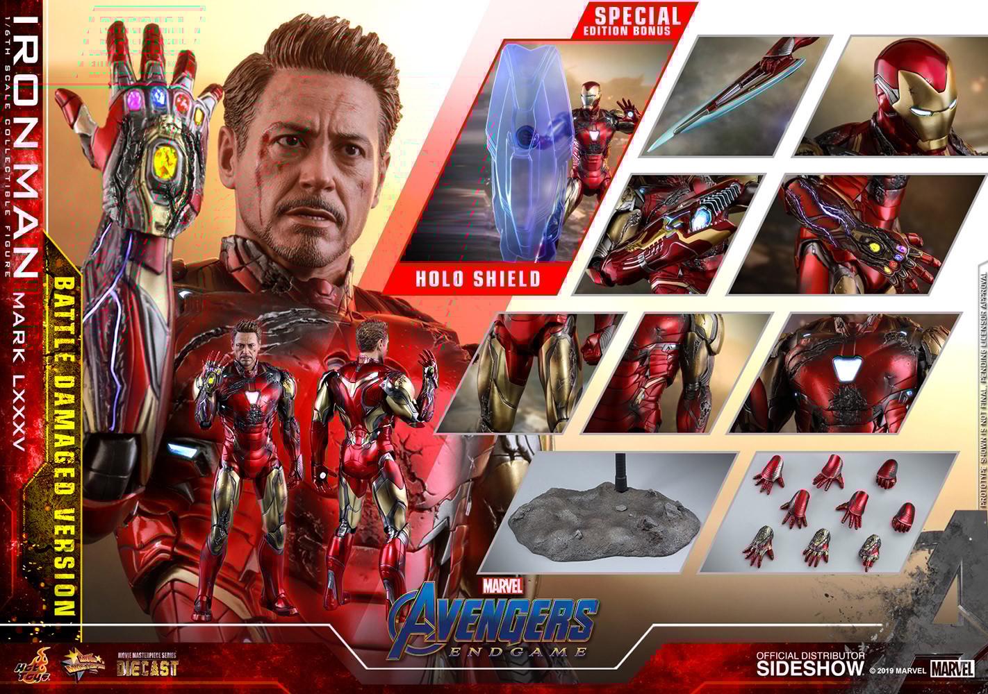 Iron Man Mark LXXXV (Battle Damaged Version) Special Edition Exclusive Edition (Prototype Shown) View 25