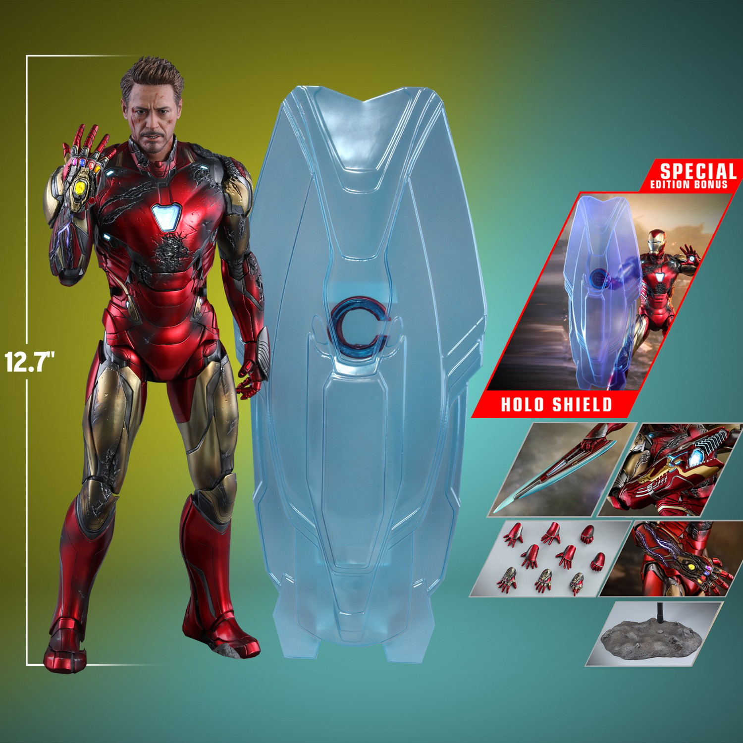 Iron Man Mark LXXXV (Battle Damaged Version) Special Edition Exclusive Edition (Prototype Shown) View 2