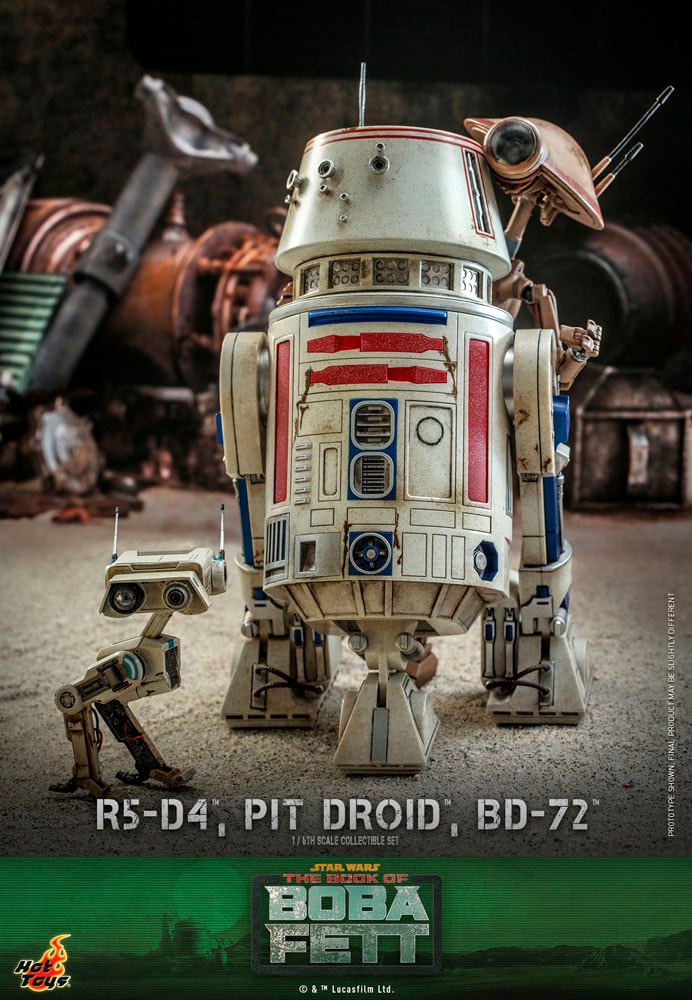 R5-D4, Pit Droid, and BD-72 Sixth Scale Figure Set by Hot Toys ...