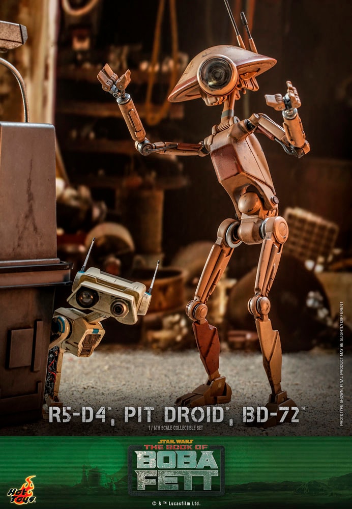 R5-D4, Pit Droid, and BD-72 Sixth Scale Figure Set by Hot Toys