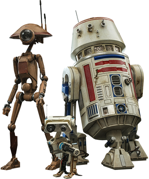 R5-D4, Pit Droid, and BD-72 Sixth Scale Figure Set by Hot Toys