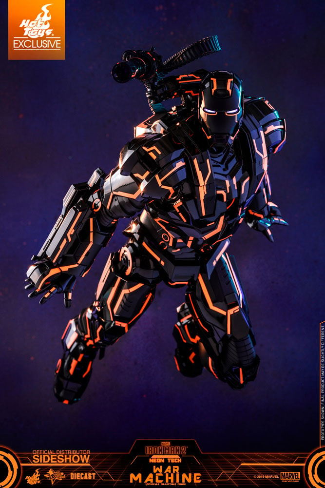Neon Tech War Machine Sixth Scale Figure Sideshow Collectibles