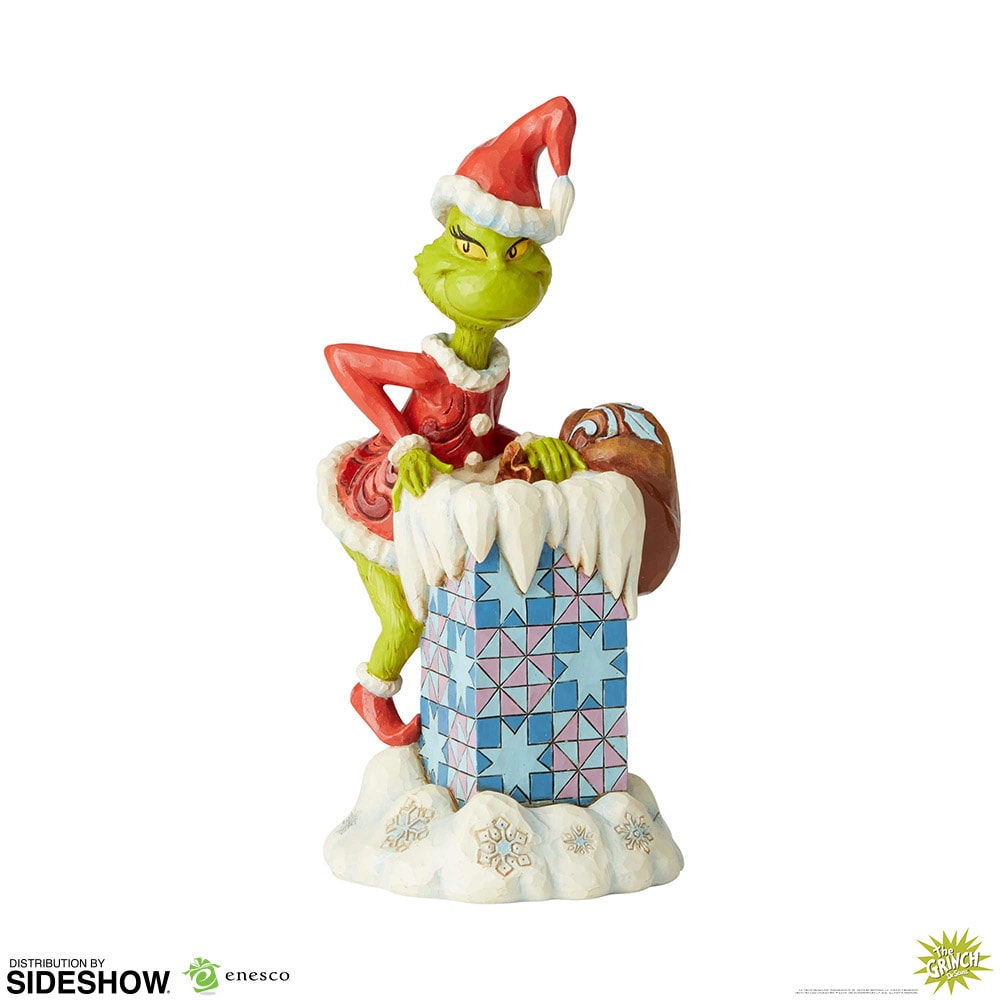 Dr. Seuss Grinch Climbing in the Chimney Figurine  (Prototype Shown) View 1