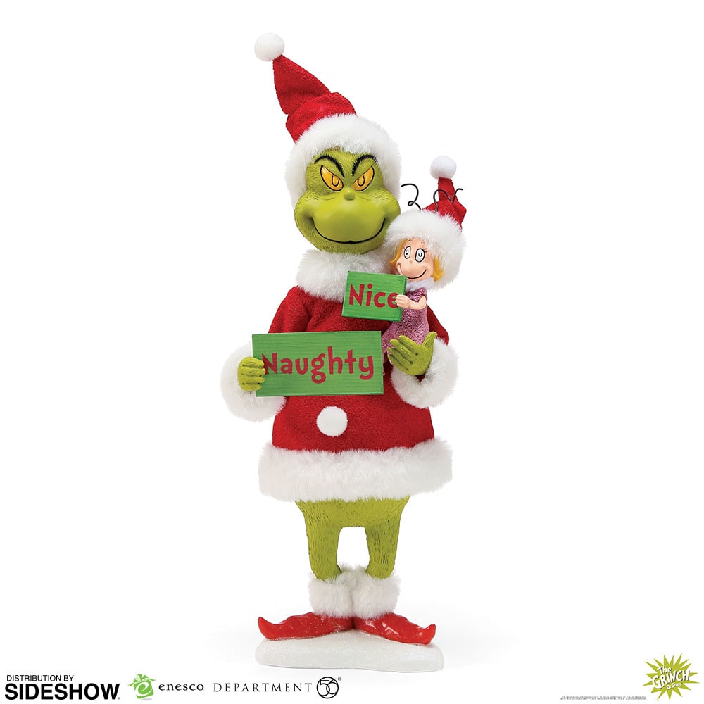 Dr. Seuss Grinch Naughty or Nice Figurine  (Prototype Shown) View 1