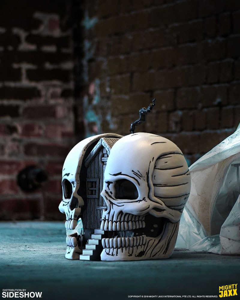Skull House Polystone Statue by Mighty Jaxx | Sideshow Collectibles