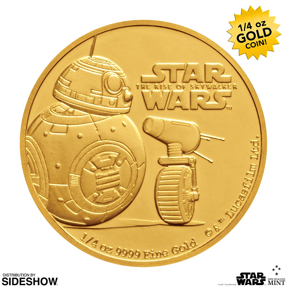 Star Wars BB-8 & D-O Gold Coin Gold Collectible  (Prototype Shown) View 1