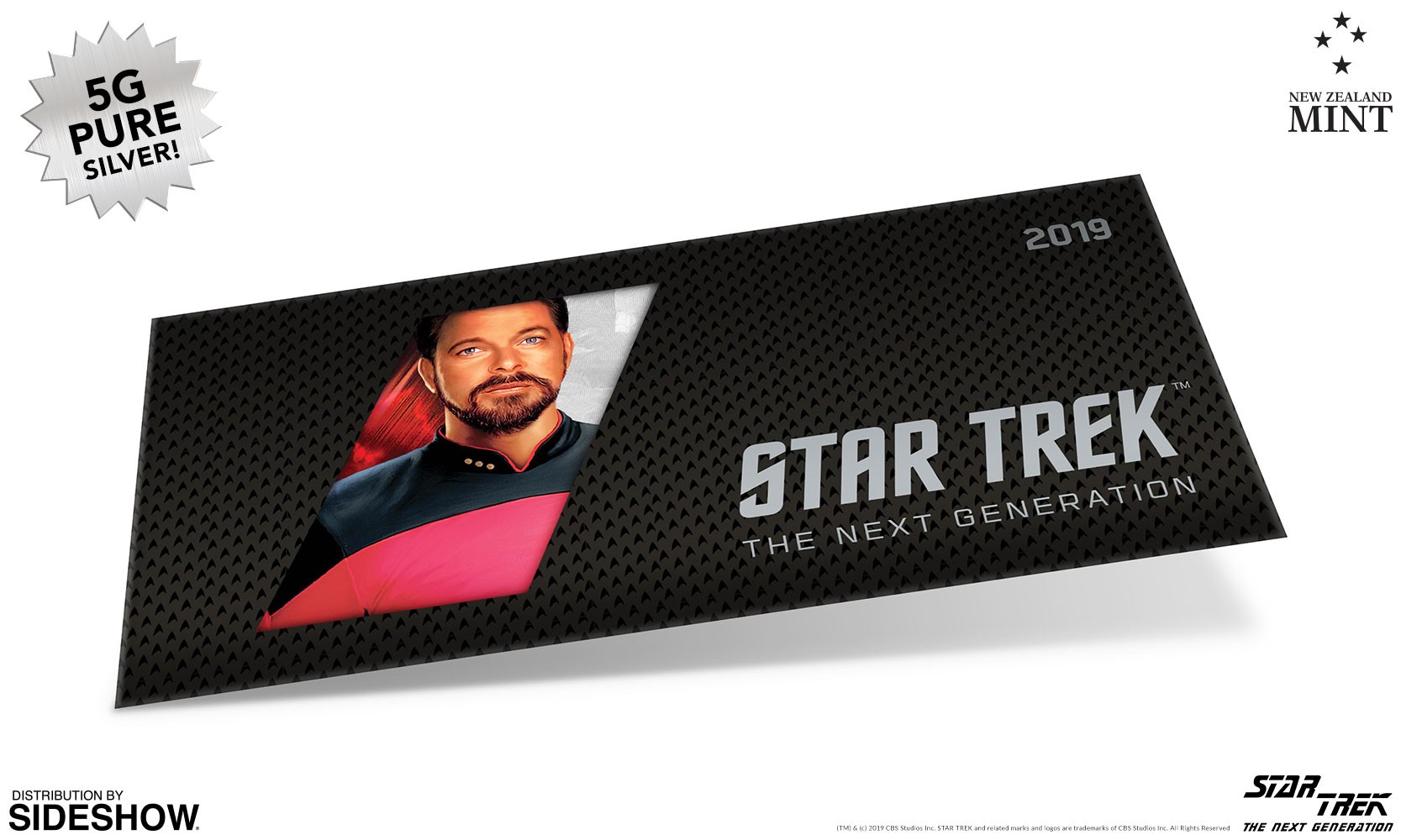 Star Trek William T. Riker Silver Coin Note Silver Collectible  (Prototype Shown) View 7