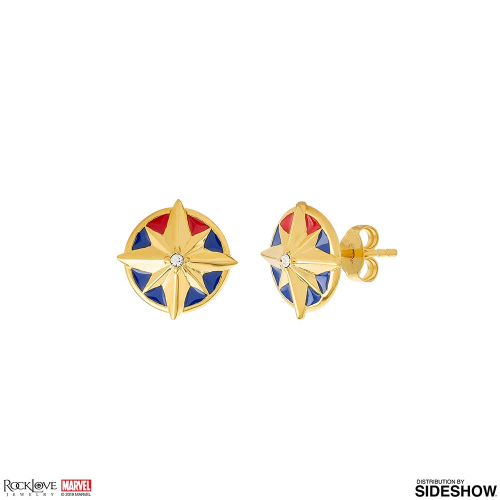 Marvel Captain Marvel Star Stud Earrings Jewelry  (Prototype Shown) View 2