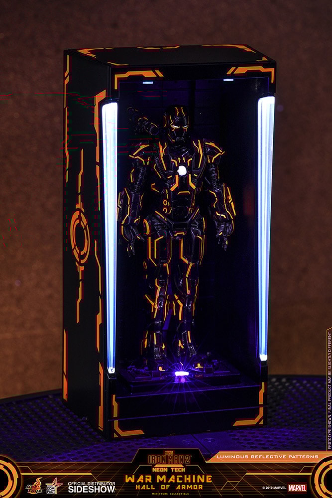 Neon Tech War Machine Hall of Armor Miniature Diorama