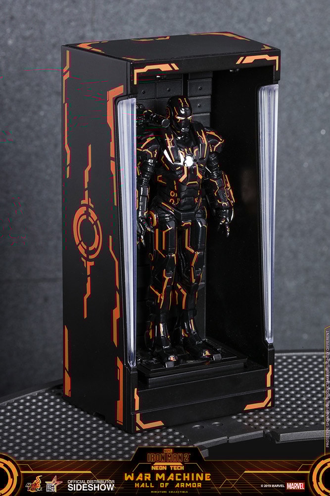 Neon Tech War Machine Hall of Armor Miniature Diorama