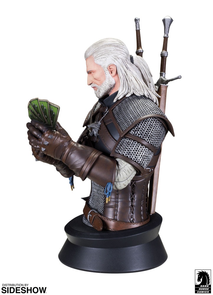 The Witcher 3: Wild Hunt Geralt Playing Gwent Bust  (Prototype Shown) View 5