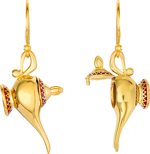 Genie lamp earrings sales