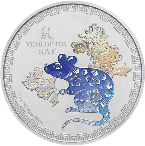 2020 Year of the Rat 1oz Silver Coin by New Zealand Mint