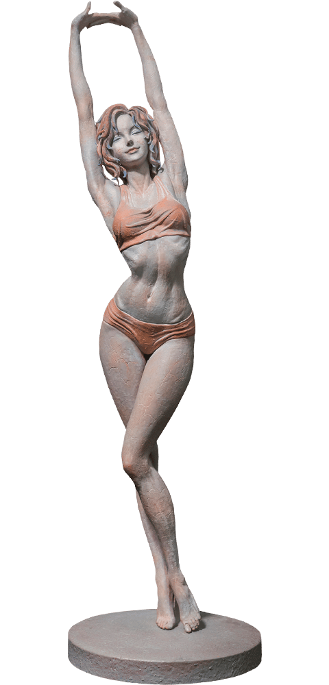 Morning Beauty (Ceramic Paint) Statue by Infinity Studio