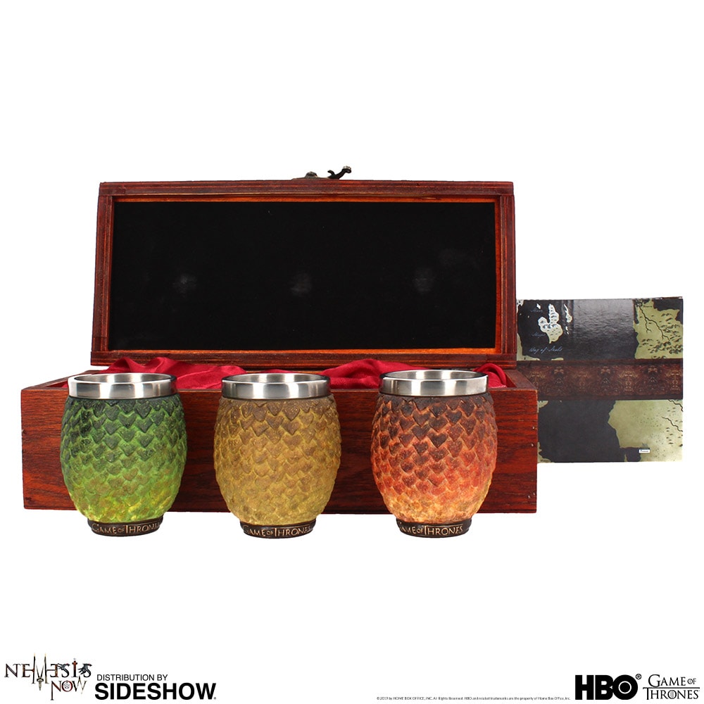 Game of Thrones Drogon, Rhaegal, Viserion Dragon Egg Shot Glasses Collectible Drinkware  (Prototype Shown) View 3