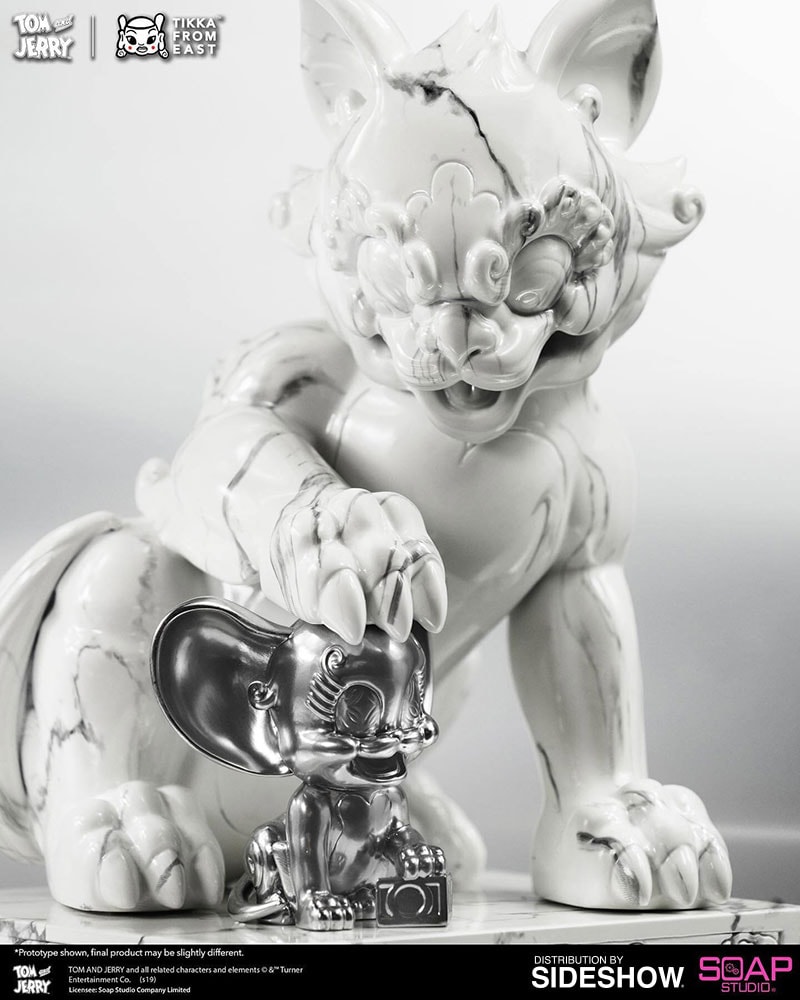 Soap Studio Tom and Jerry White Marble Statue by Tik Ka From East