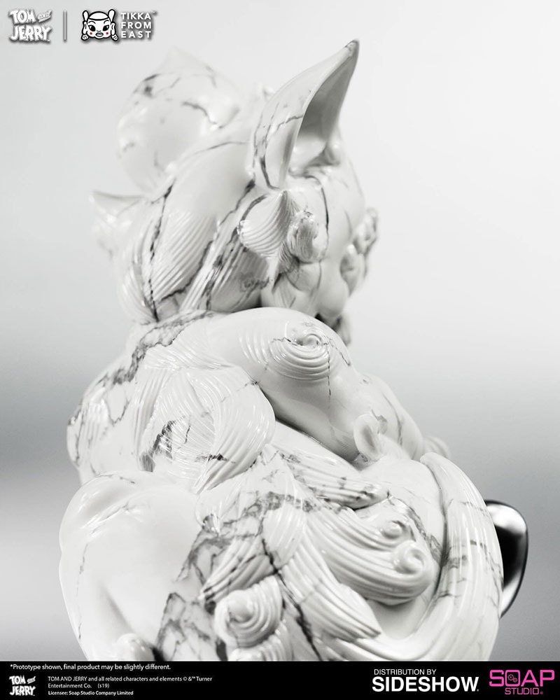 Soap Studio Tom and Jerry White Marble Statue by Tik Ka From East