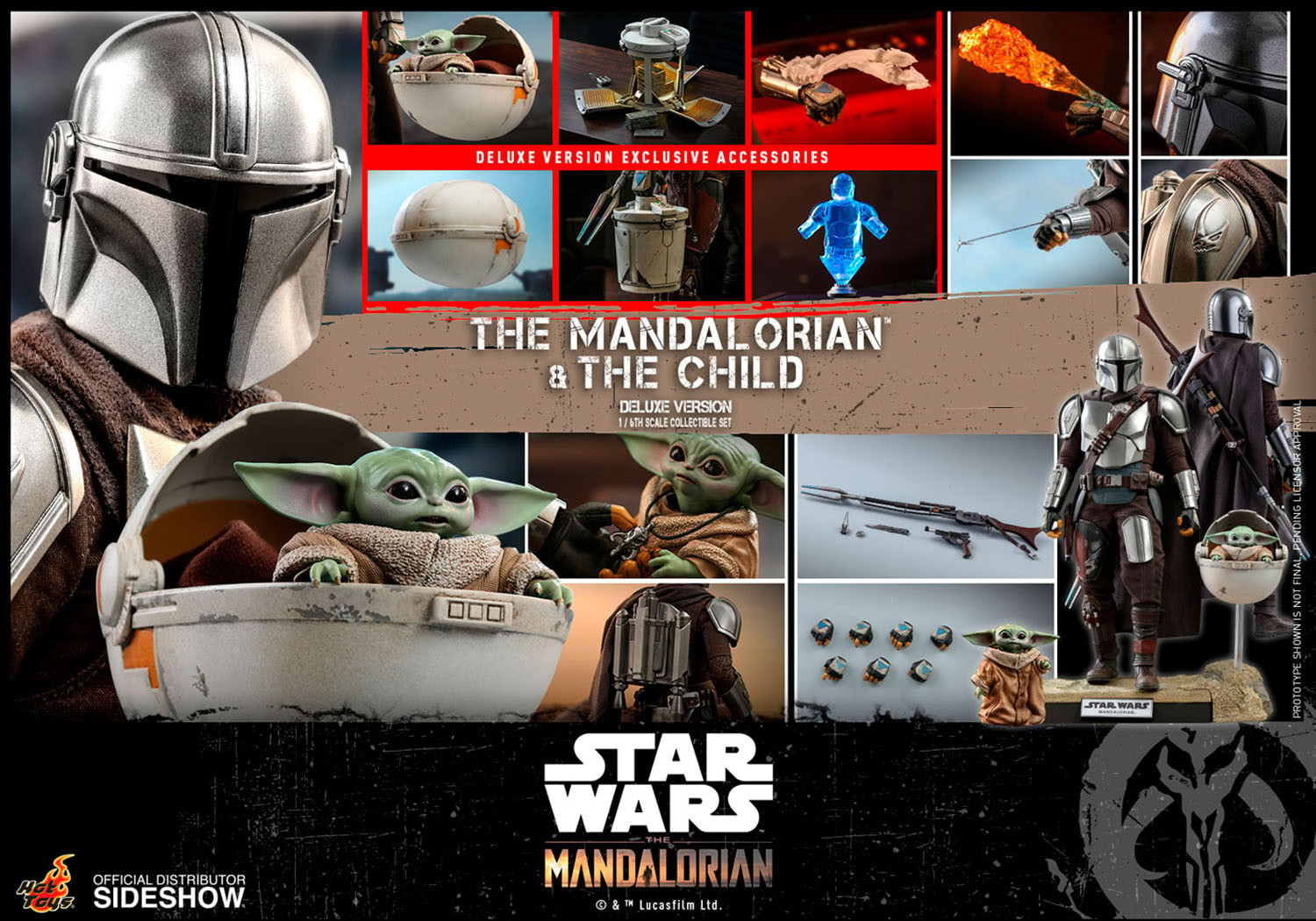 The Mandalorian and The Child (Deluxe) (Prototype Shown) View 5