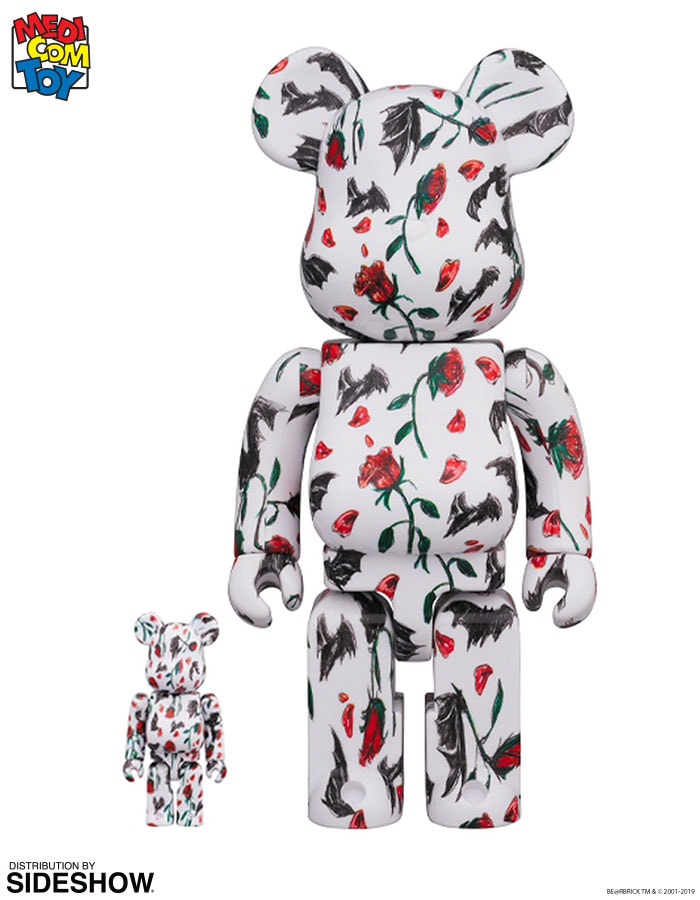 Be@rbrick Kidill × Eri Wakiyama Bat & Rose White 100％ & 400