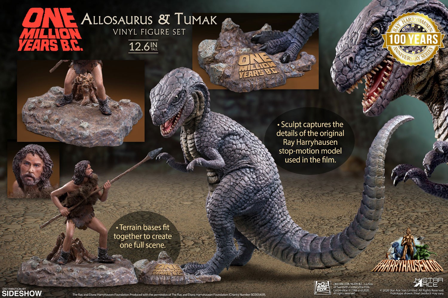 Allosaurus & Tumak (Deluxe Version)- Prototype Shown
