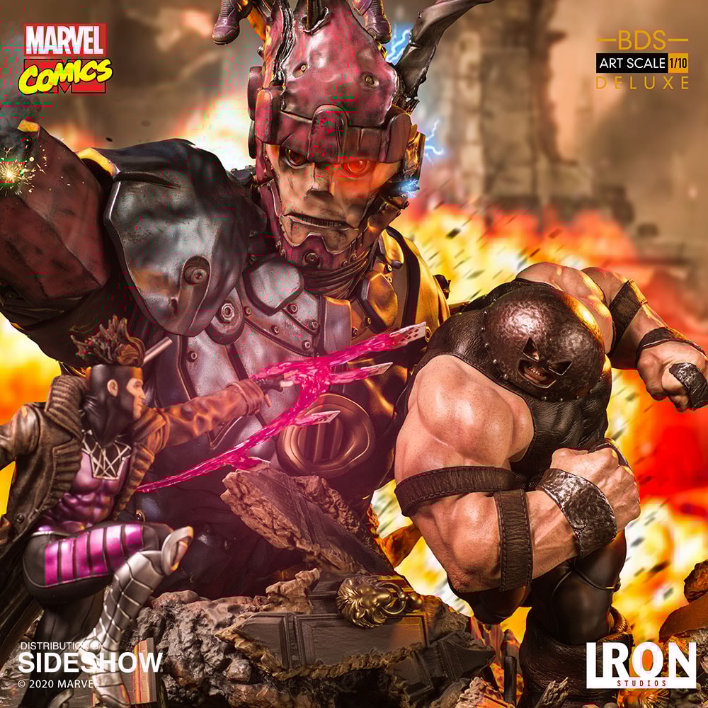 X-Men Marvel's Sentinels 2体セット Marvel X-Men Vs Sentinel #2 Deluxe Art Scale Statue by Iron