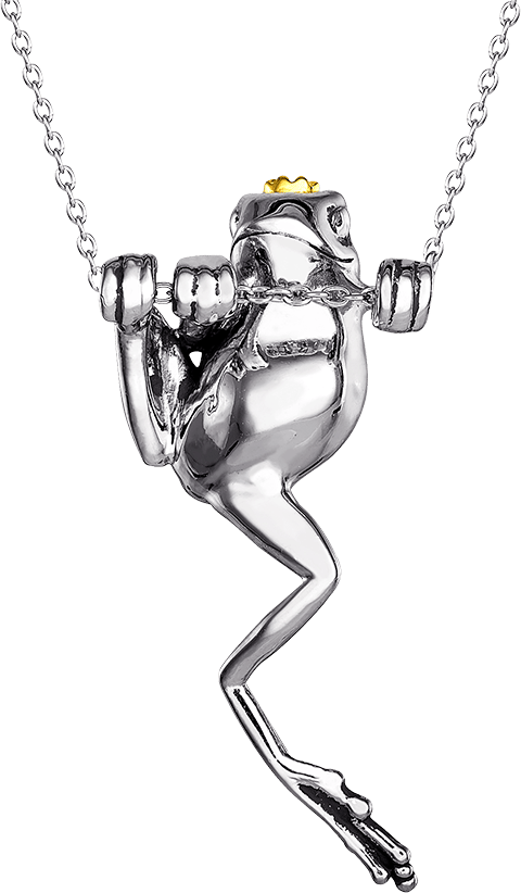 Disney Crowned Frog Necklace Jewelry  (Prototype Shown) View 7