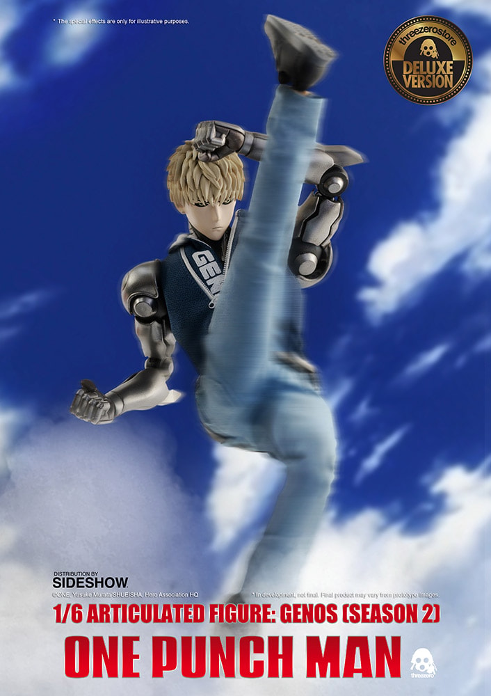 One-Punch Man Genos (Deluxe) Sixth Scale Figure  (Prototype Shown) View 3