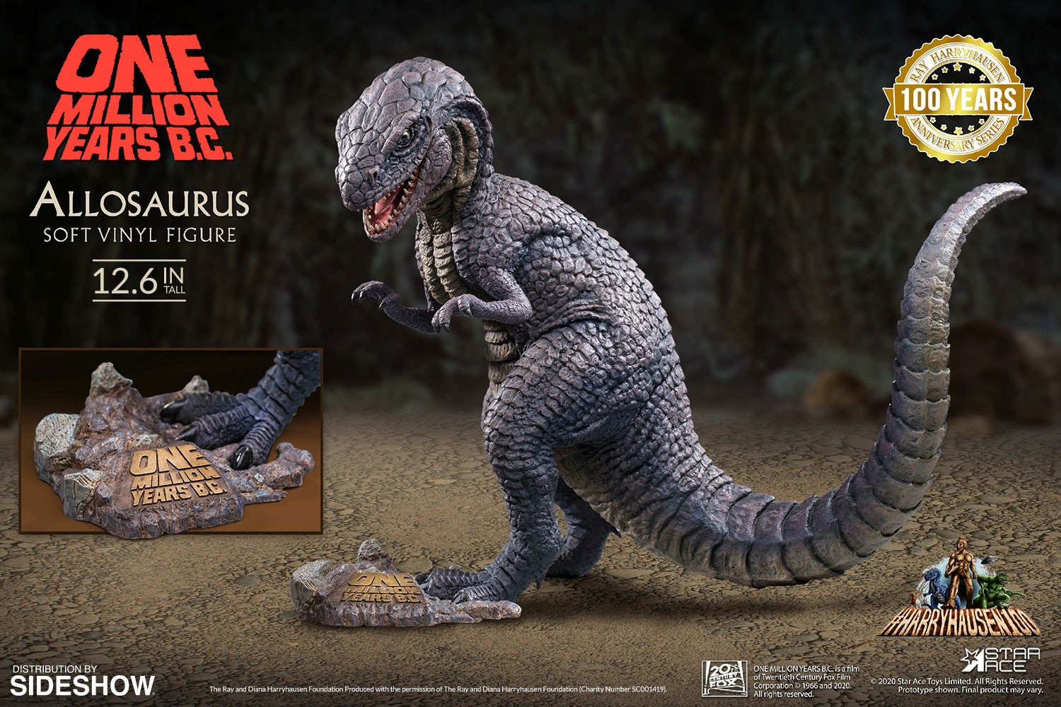 One Million Years B.C. Allosaurus Statues  (Prototype Shown) View 1