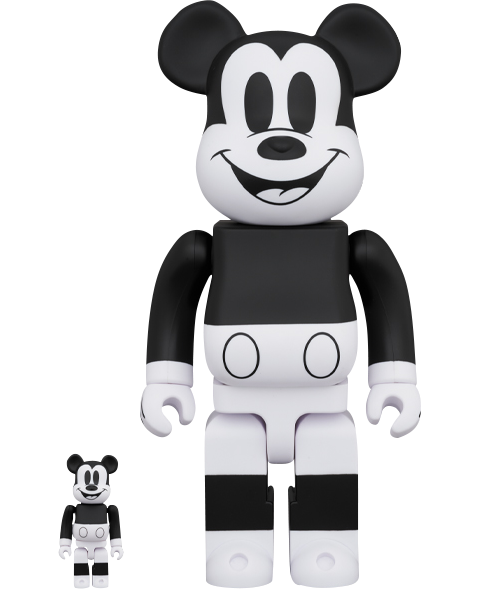最愛 & Black Mouse Mickey Be@rbrick White Version 2020 キューブリック、ベアブリック