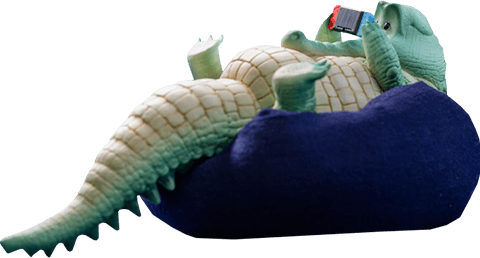 Lazy Family Crocodile Figurine  (Prototype Shown) View 5