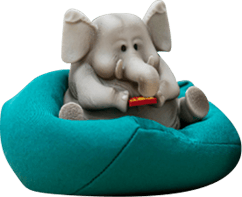 Lazy Family Elephant Figurine  (Prototype Shown) View 3