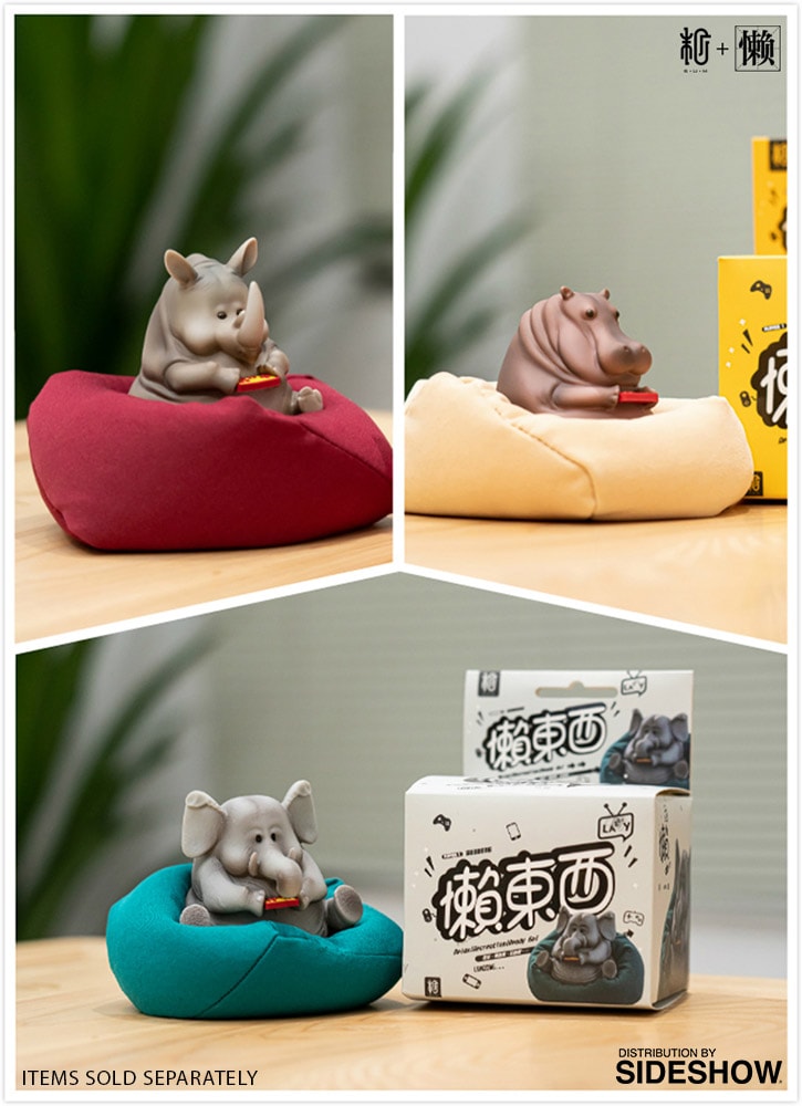 Lazy Family Hippo Figurine  (Prototype Shown) View 2