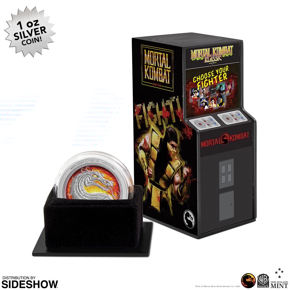 錦鯉　金貨　2012New Zealand Mortal Kombat 1oz Silver Coin | Sideshow Collectibles