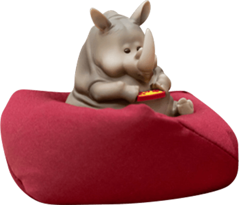 Lazy Family Rhino Figurine  (Prototype Shown) View 5