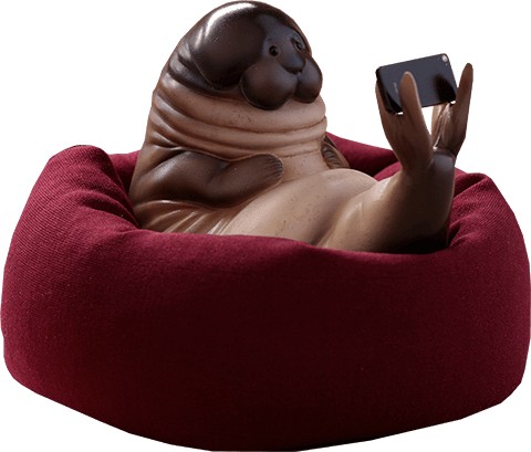 Lazy Family Seal Figurine  (Prototype Shown) View 4