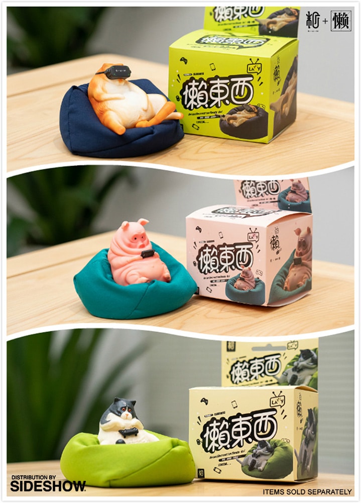 Lazy Family Pig Figurine  (Prototype Shown) View 2