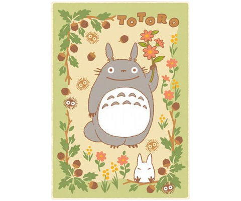 Totoro in the Sunny Forest Plush Blanket